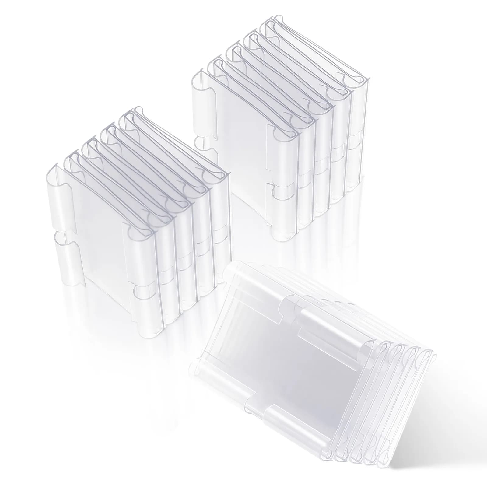 60 Pezzi Portaetichette da scaffale trasparenti in PVC con clip per cartellini dei prezzi del supermercato, espositori per inventario di magazzino, vendita al dettaglio