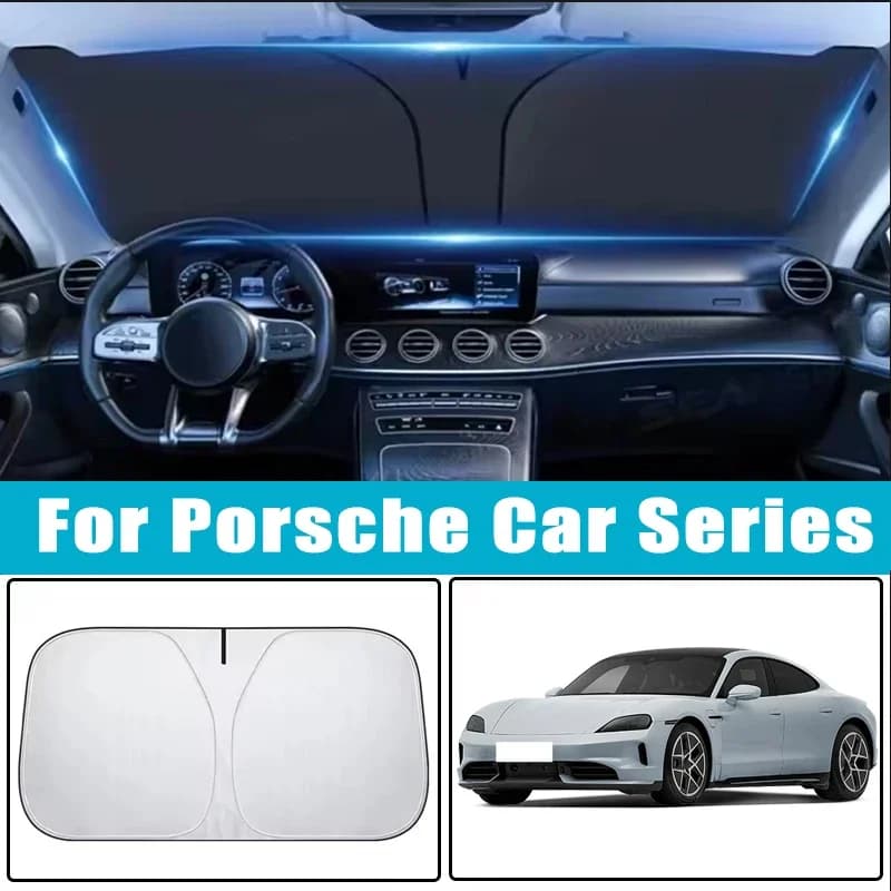 Parasole per Parabrezza Auto per Porsche Cayenne Macan 718 911 Panamera Taycan Boxster Cayman, Protezione Solare, Accessori Auto