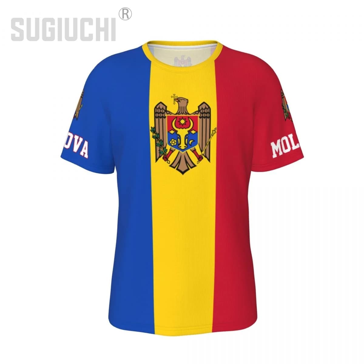 T-shirt Unisex con Bandiera della Moldavia, Magliette Personalizzate per Uomini e Donne, Regali per Tifosi di Calcio, Abbigliamento Personalizzato
