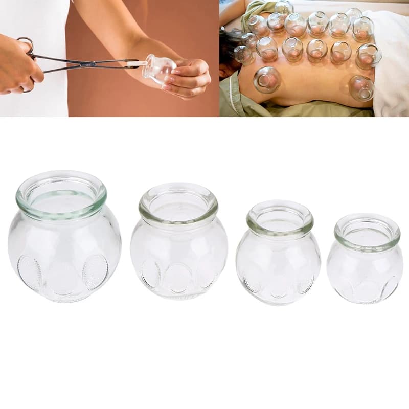 1PC Professional Chinese Medical Glass Couple Vacuum Covering Massage Treatment Product Slimming Healthcare Body Relaxation