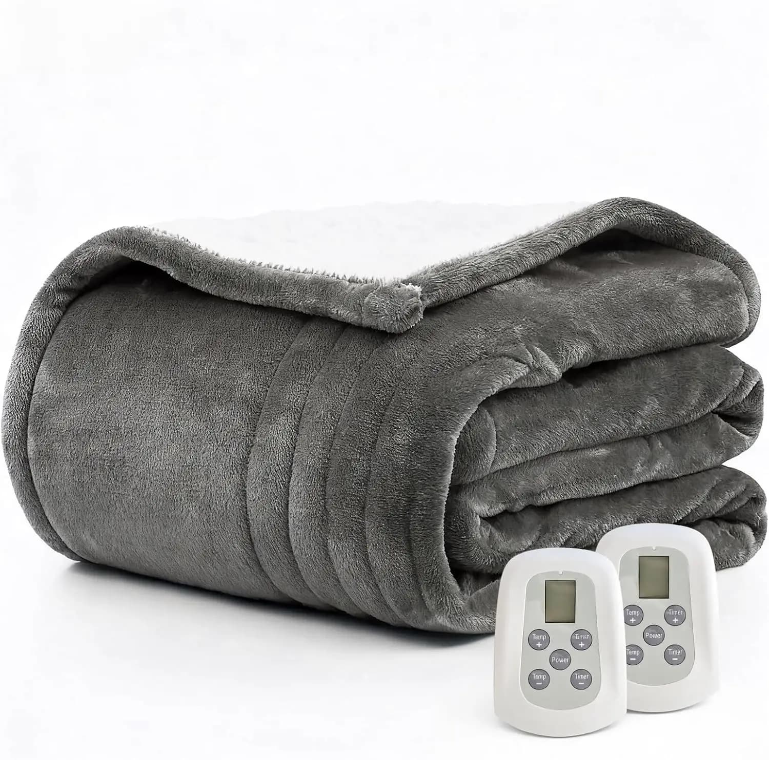 Coperta Elettrica Riscaldata Misura Queen 84x90 Pollici, Riscaldamento Rapido con Doppio Controllo, 10 Livelli di Calore e Spegnimento Automatico per un Comfort Accogliente