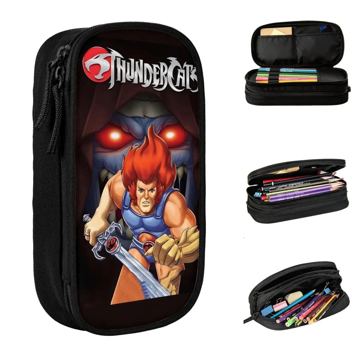 Thundercats Heroic Adventure Astuccio per matite Ragazze Ragazzi Astuccio per penne Kawaii Modello Astucci per matite scolastiche Regalo di compleanno di cancelleria
