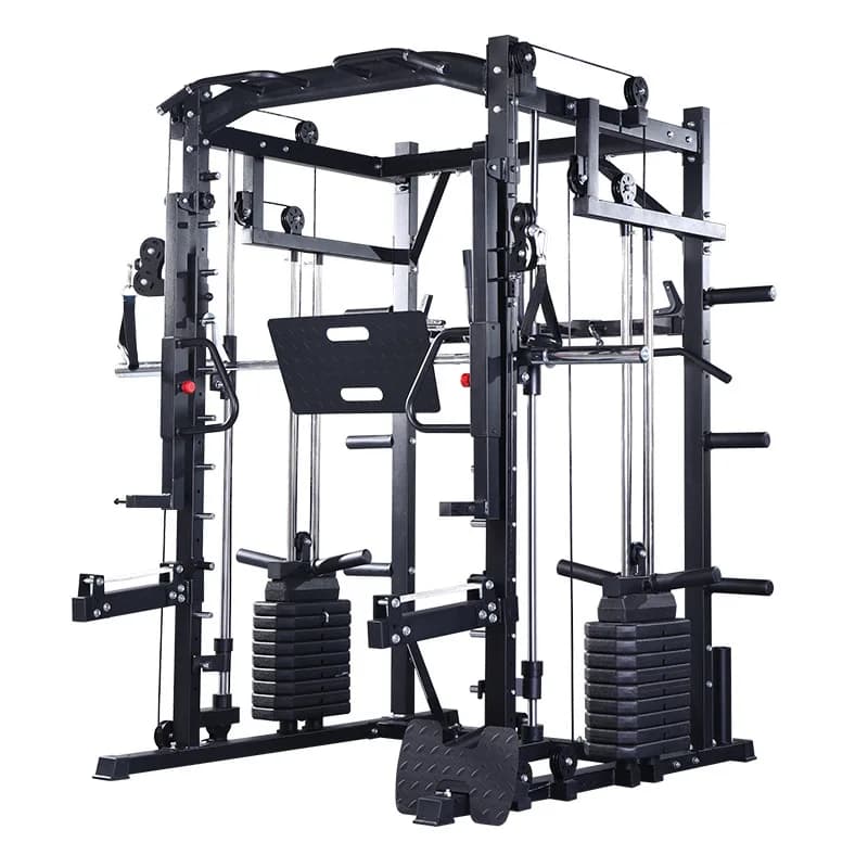 Steel Smith machine with multi-gym training weight plate with hot selling commercial power cage for squat exercises