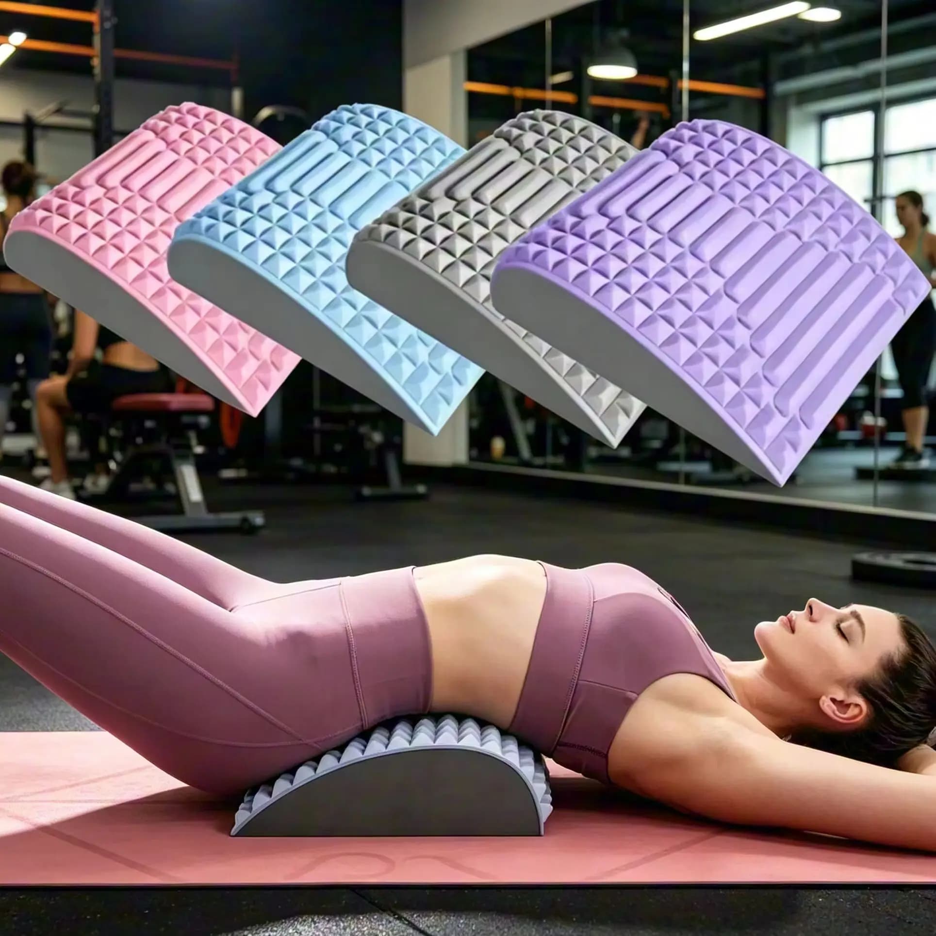 Back Stretcher Pillow Waist Massage Neck Lumbar Support Massager Posture Corrector for Sciatica Herniated Disc Pain Relief