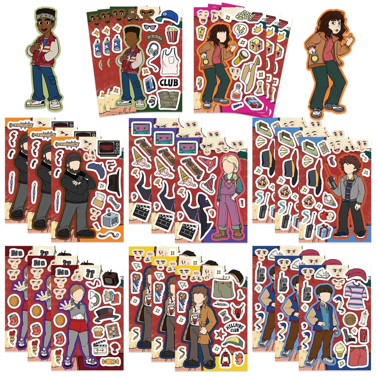 8/16/24 pezzi serie TV americana 5 cartoni animati decorazione fai da te telefono notebook cancelleria adesivi impermeabili