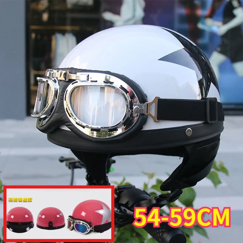 Protective Helmet Prince Style for Electric Scooter, Cyclemotor, Bike, Head Protection for Men, Women and Couples