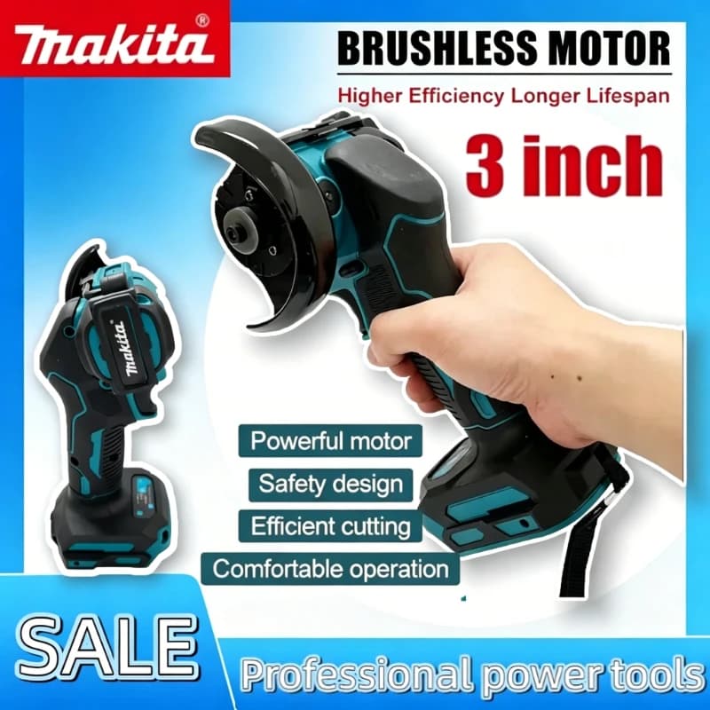 Smerigliatrice angolare Makita da 3 pollici senza fili, utensile elettrico per taglio, sega circolare portatile per batteria Makita 18V