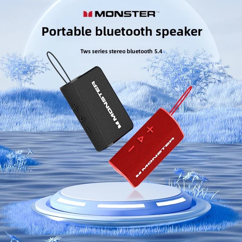 Altoparlante Bluetooth 5.4 Portatile da Esterno Monster X902, Piccola Cassa Audio Bluetooth, Accoppiamento Stereo TWS, Altoparlanti Wireless Portatili