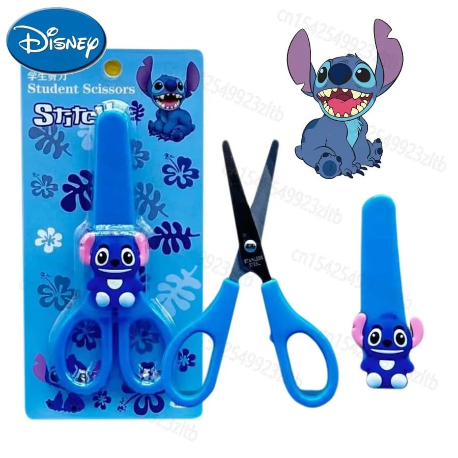 NUOVE Forbici in Acciaio Inox Stitch, Taglierino in Silicone Lilo&Stitch, Accessori per Artigianato e Fai-da-Te, Cancelleria per Studenti