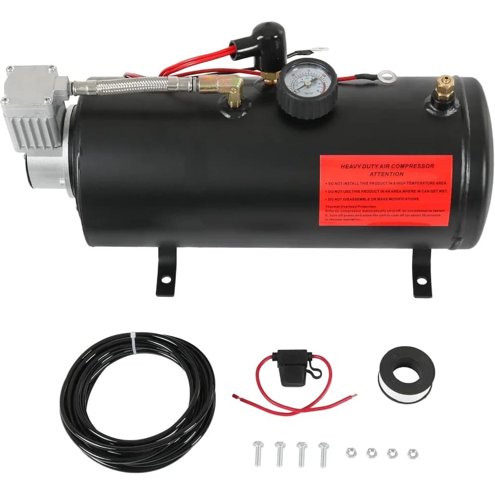 Pompa del compressore d'aria portatile 12V DC Serbatoio 150PSI Max 3L per gonfiatore di pneumatici per auto, camion, moto