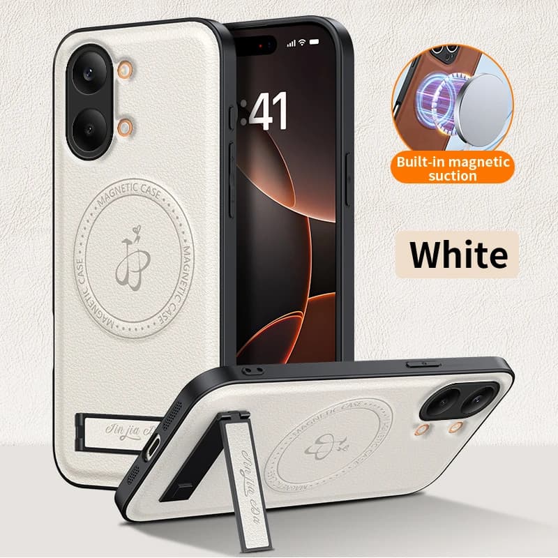 Luxury Leather Stand Phone Case For Xiaomi POCO X8 Pro Max X8 Pro Magnetic Cover For Magsafe Shockproof Full Camera Shell