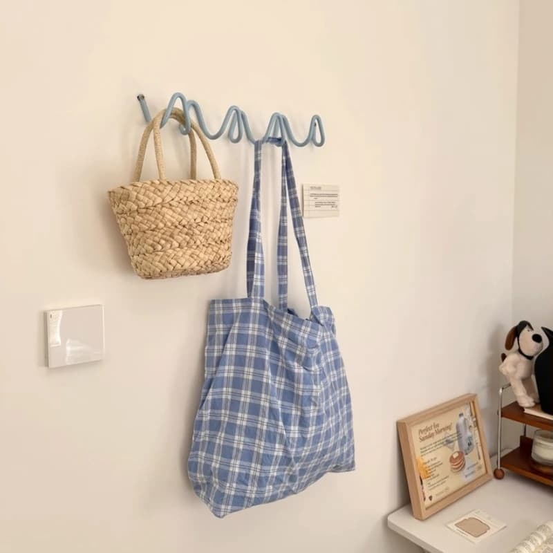 Wall coat hanger Blue Wave: Creative Hook for Entrance, Space Saving, Modern Organizer for Corridor
