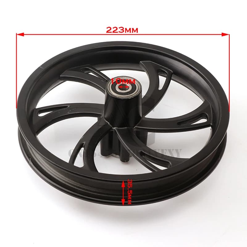 Ruote da 12 pollici 12 1/2X2 1/4 Mozzo per pneumatici con freno a disco da 140 mm Adatto per scooter elettrico Bicicletta elettrica Bicicletta pieghevole