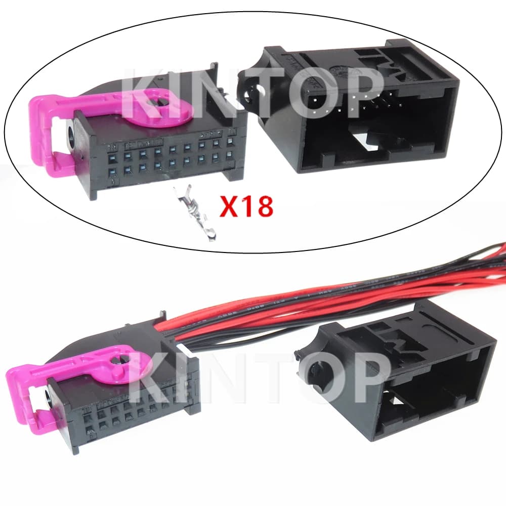 1 Set 18 pin pannelli strumenti automobilistici cablaggio presa non sigillata Adapter 1-1355154-1 adattatore amplificatore di potenza per auto