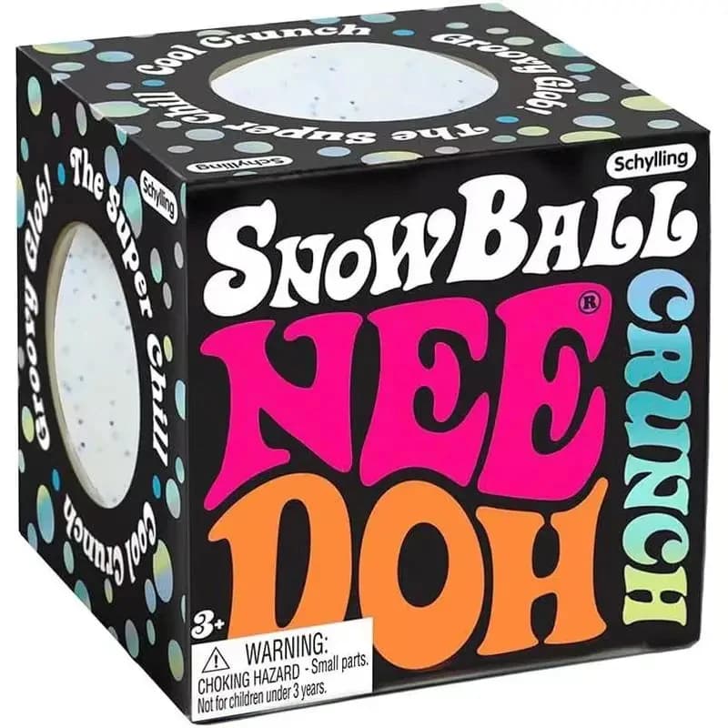 Nuovo NeeDoh Snow Ball Crunch, Cubo di Neve Sensoriale Antistress, Blocchi Morbidi Antistress, Palla Antistress per Bambini e Adulti, Regalo