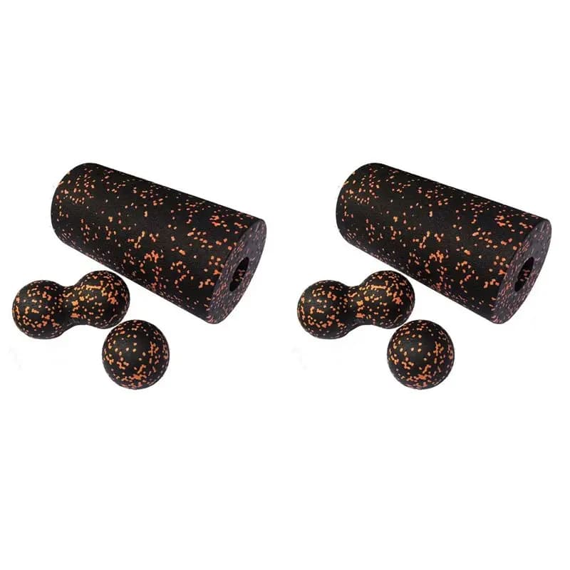 :GRANDE SCONTO:Set from 6 pieces: Roller for Yoga, Massage Ball for Hazelnut, EPP Foam Column for Fitness, for Back Pain, Stretching Fabric Background and Muscle Relaxation-- D