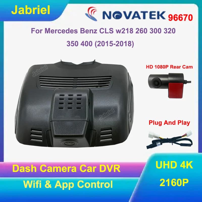 UHD 4K Dash Cam 24H Auto Dvr Driving Recorder For Mercedes Benz CLS w218 260 300 320 350 400 2015 2016 2017 Video