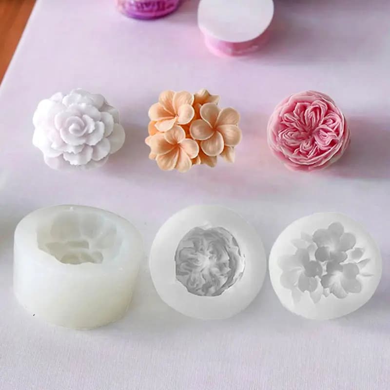 1 piece, decoration with silicone mold for flowers, aromatherapy candle, ornament, creative scented stone mold