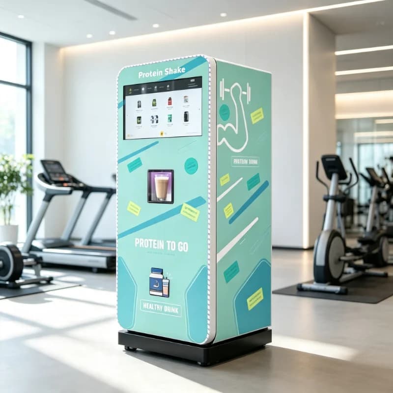 Commercial Intelligent Protein Powder Device, Touch Screen, Blending System & Cashless Payment Support