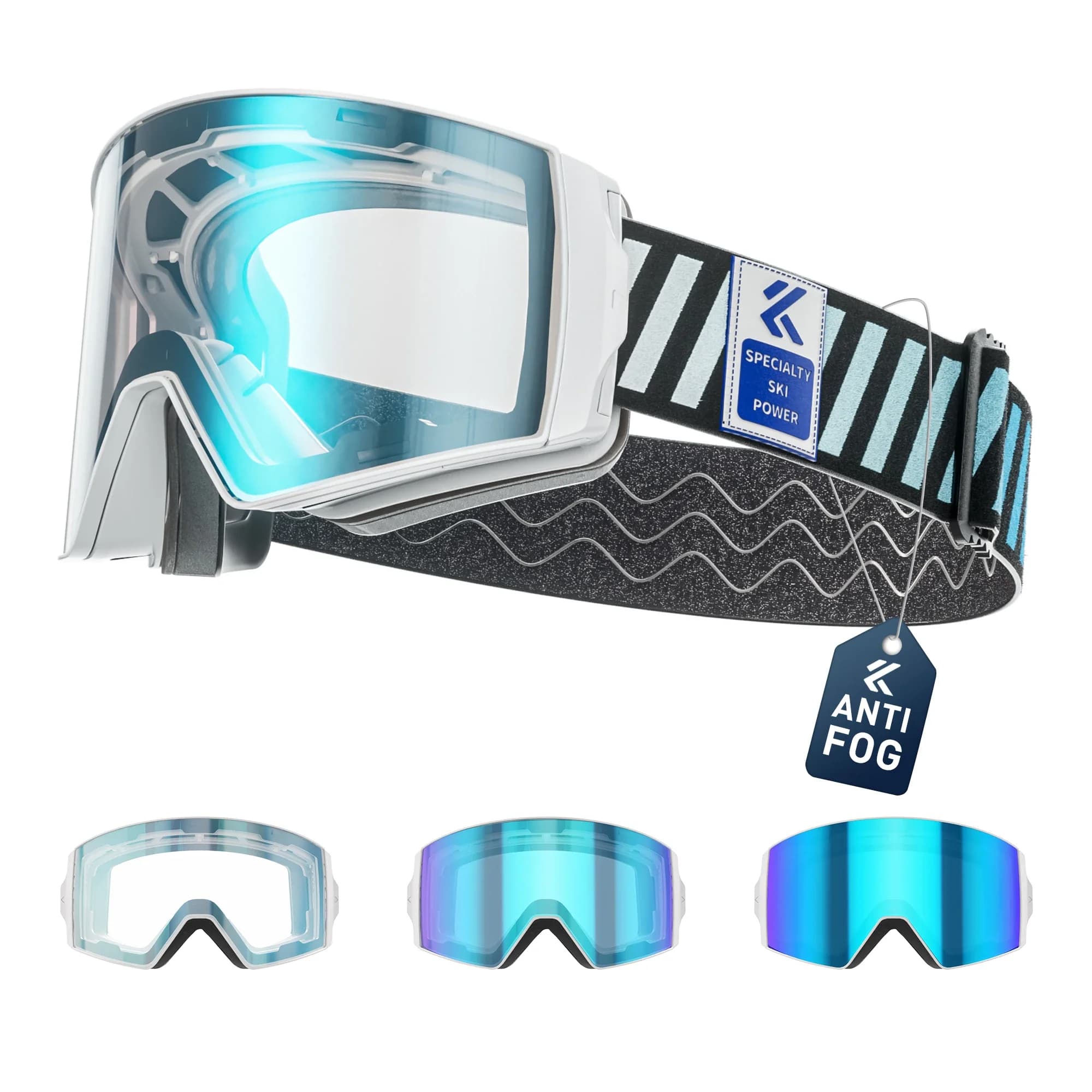 Kapvoe Nuovo Fotocromico Sci Snowboard Maschera Occhiali Da Uomo Protezione UV400 Occhiali Da Donna Attrazione Magnetica Anti-Fog Occhiali Da Sci