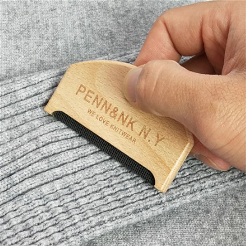 Epilatore in legno per maglioni e tessuti, rasatore manuale portatile per pelucchi, pettine rasante in legno per rimuovere i pelucchi