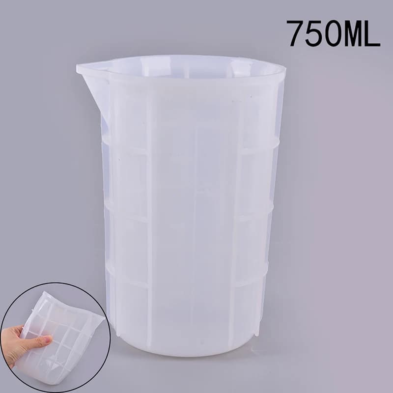 Tazze dosatrici in silicone da 750 ml, tazze per resina epossidica, tazze per miscelazione in silicone, strumenti per stampi