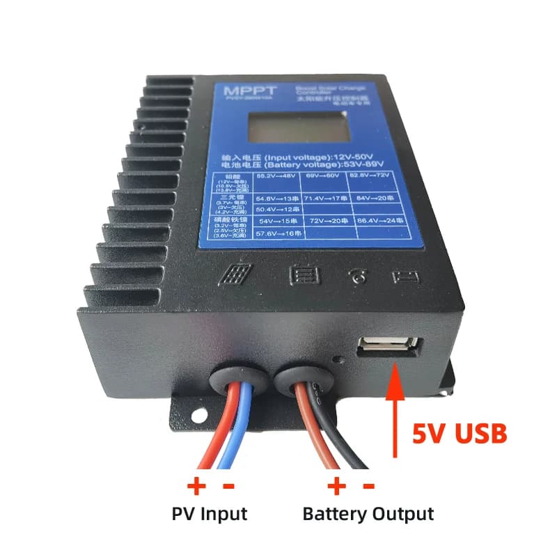 Solar Charging Regulator MPPT 380W 10A 48V 60V72V Solar Regulator Lead Battery/lithium Solar Charger for Car