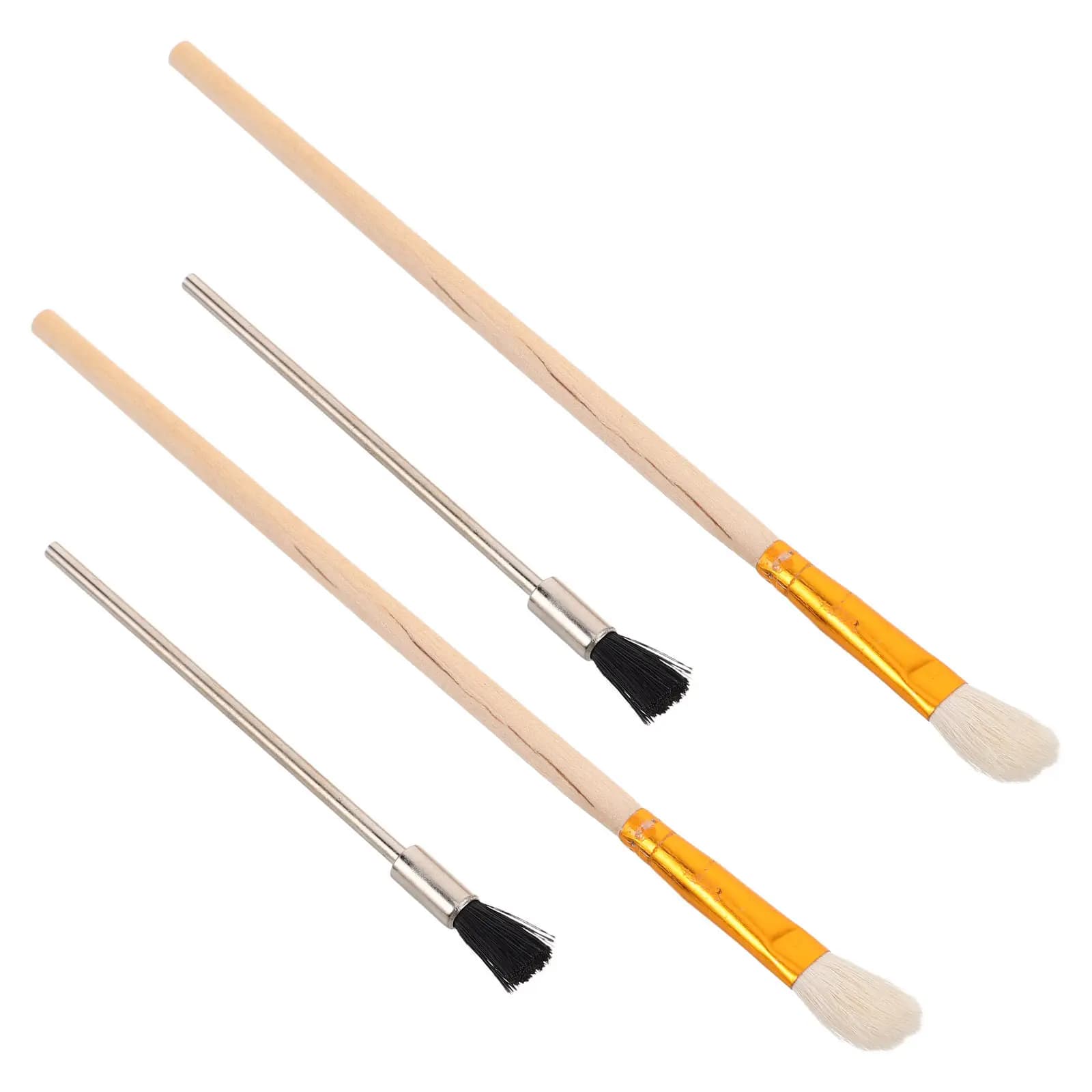 4Pcs Airbrush Cleaning Kit Easy to Use Ergonomic Hand Held Brushes for Airbrush Sprayer Pen Nozzle Maintenance Cleaning Supplies