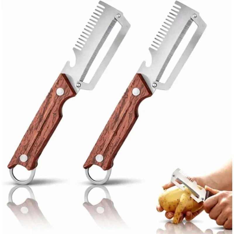Multifunctional 3-in-1 Stainless Steel Peeler Durable Kitchen Peeling Tool For Slicer Vegetable Fruit Peeler With Bottle Opener