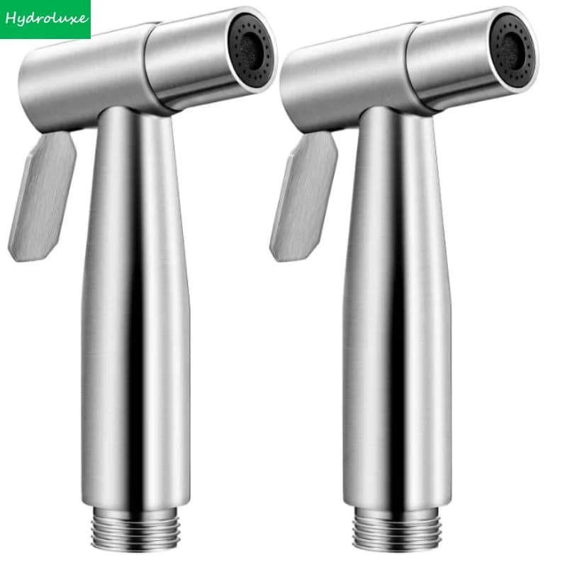 Doccetta Bidet Portatile G1/2 per WC, Spruzzatore Shattaf, Ugello Bidet Nero Spazzolato con Funzione Auto-Pulente