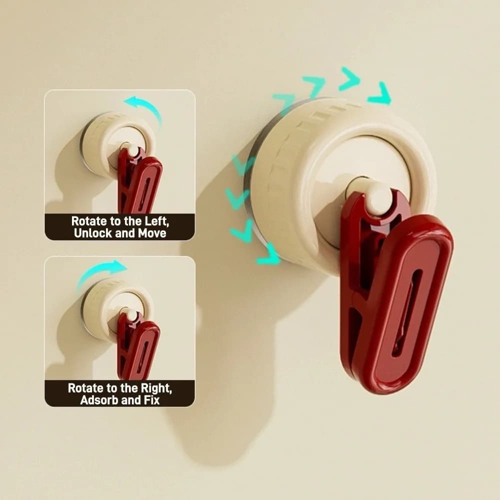 Wall Mounted Suction Cup Storage Clip Space Saving Ceiling Mounted No Drill Hook Anti-slip Durable Drying Sock Clip Door Window