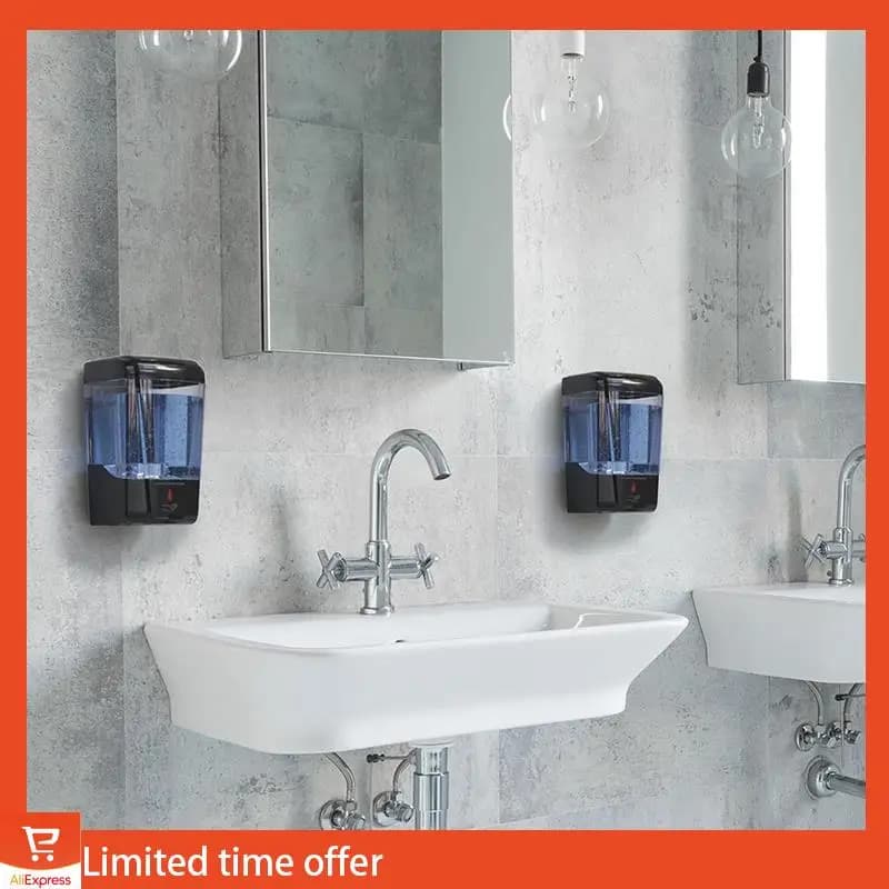 Dispenser automatico di sapone fresco, sensore di movimento a infrarossi touchless, dispenser touchless da 700 ml per bagno, cucina, hotel, facile installazione