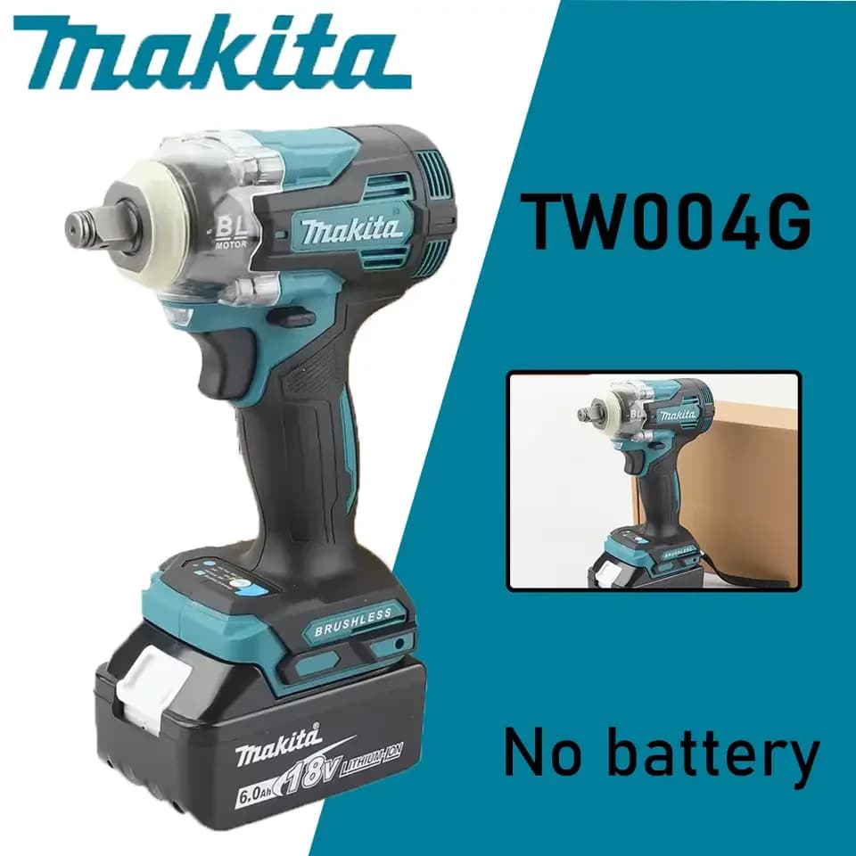 Avvitatore a impulsi brushless Makita TW004G 18V 450N.m con impugnatura ergonomica per la riparazione di pneumatici auto e dadi ruota - Utensile elettrico per officina