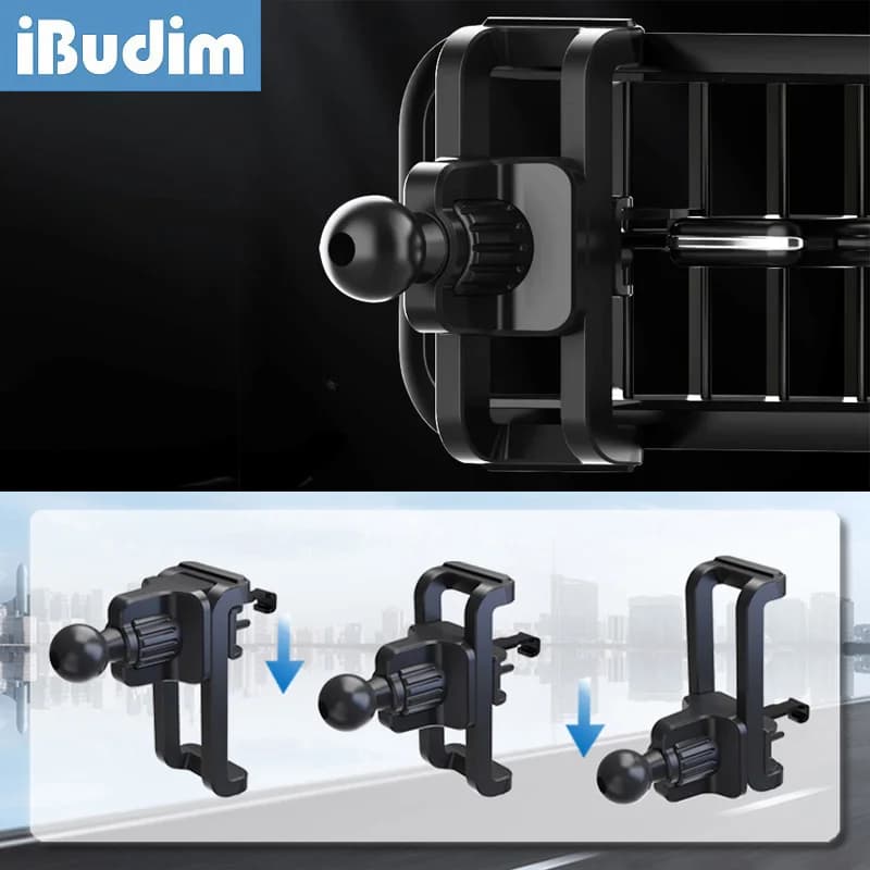 IBudim supporto per telefono per auto Clip per presa d'aria per auto testa a sfera da 17mm per presa d'aria per auto supporto per telefono speciale per presa d'aria a lama singola per auto