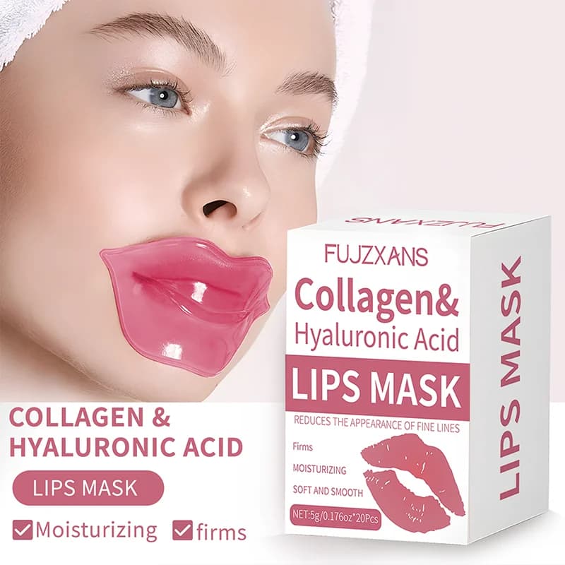 20Pcs/Box Pink Lips Masks Sheets For Skincare Reduce The Look Of Dark Spots Moisturizes Skin To Make Wrinkles Less Noticeable