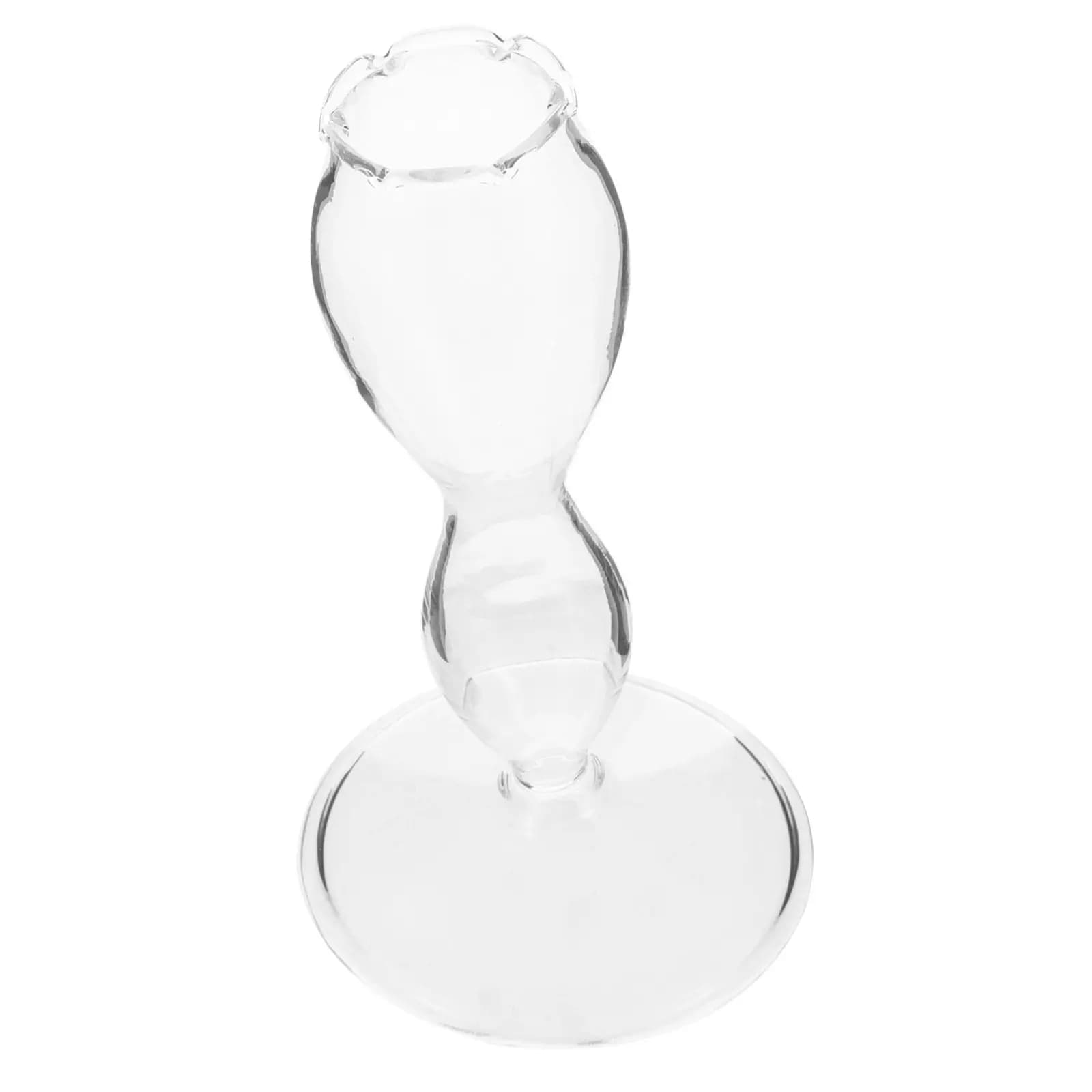 Portapenne in Vetro a Forma di Bocciolo di Fiore, Struttura Solida, Supporto per Penne, Accessorio Decorativo per Scrivania, Regalo