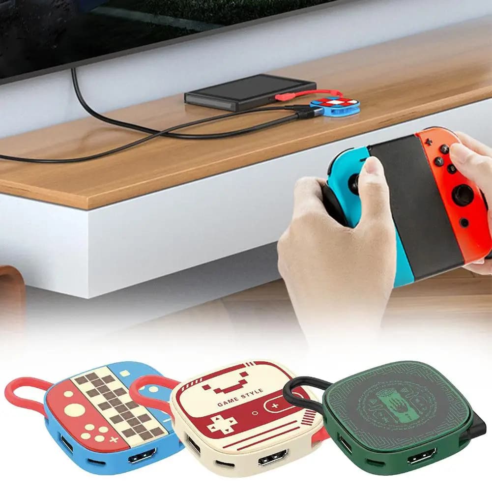 Docking station 3 in 1 di tipo C Porta HDMI+USB3.0+PD per Switch 2 Docking station TV Ricarica PD Adattatore da USB-C a HDMI