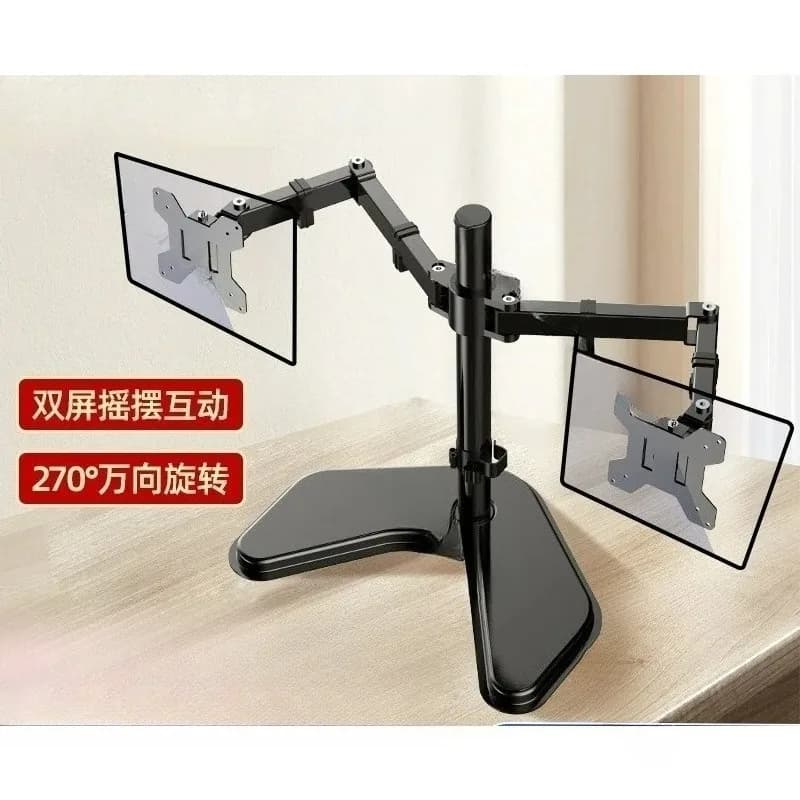 Support for 10-32 monitor "Double Screen Rotating Computer Support Robotic Arm Lifting Embedding Desk Base