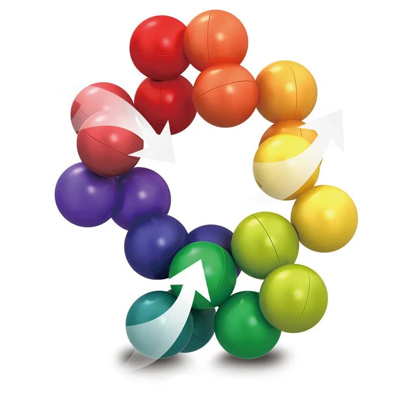 Palla Sensoriale Arcobaleno Infinity, Giocattoli Antistress per Ansia, ADHD, Calma e Sollievo dallo Stress, Regali per Bambini, Gadget per Feste, Regalini per la Natale