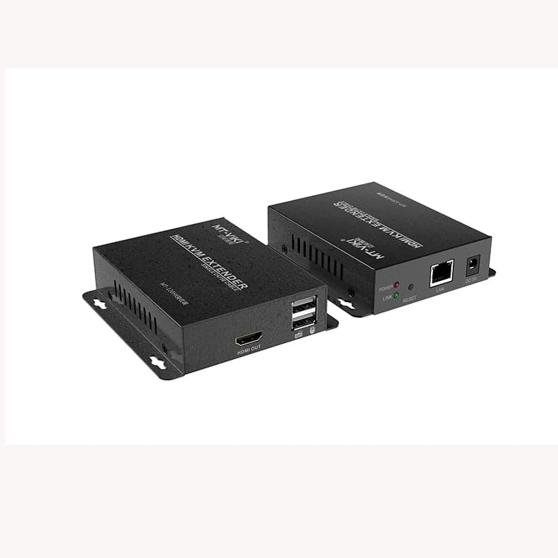 Vendita calda HDMI USB KVM Extender 120m tramite cavo CAT5e/6 LAN RJ45 1080P @ 60Hz Mouse Tastiera Estensione segnale KVM Extender