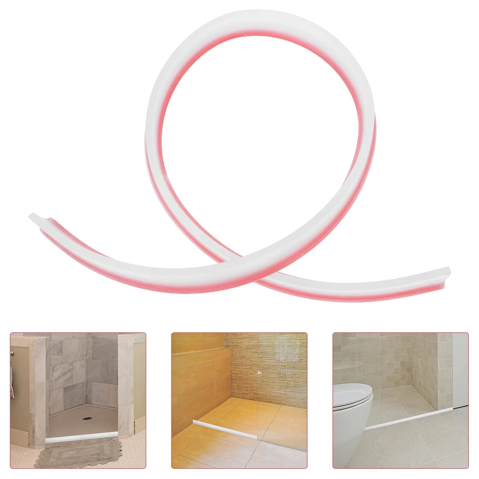 Barriera Antispruzzi per Bagno in Silicone Flessibile Autoadesiva Impermeabile Guarnizione per Porta Doccia