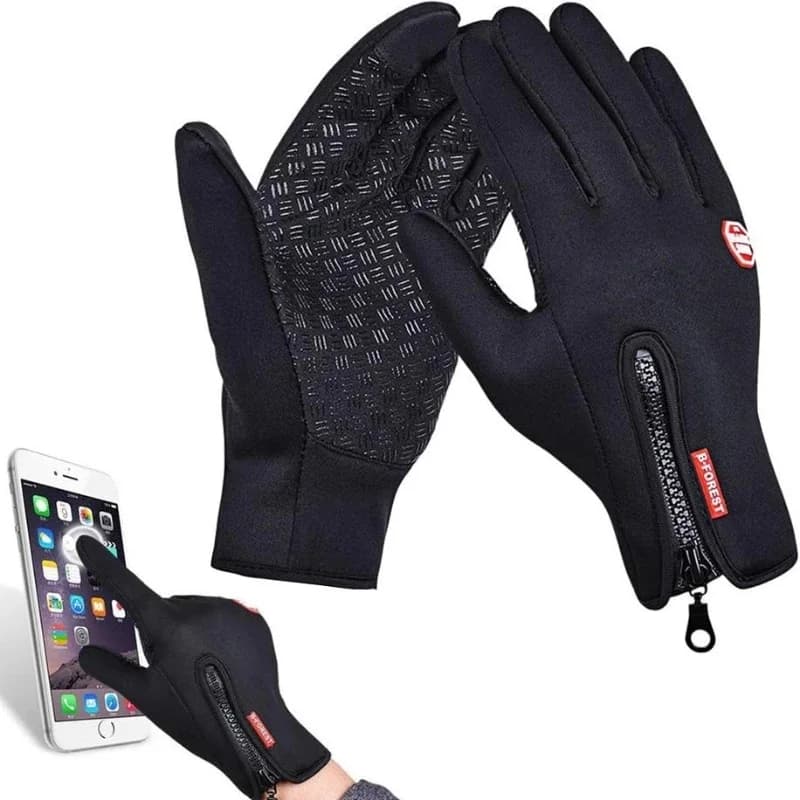 1-4Pairs Winter Gloves Waterproof Windproof Cold Gloves Snowboard Motorcycle Riding Driving Warm Touchscreen Zipper Glove