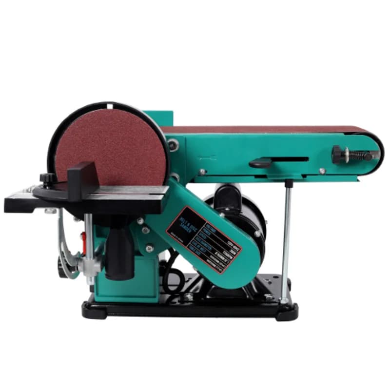 Two Table Ribbon Grinder in One Disc Grinder Adjustable Electric Grinder Wood Processing Metal Polishing Machine for Electrical Tools