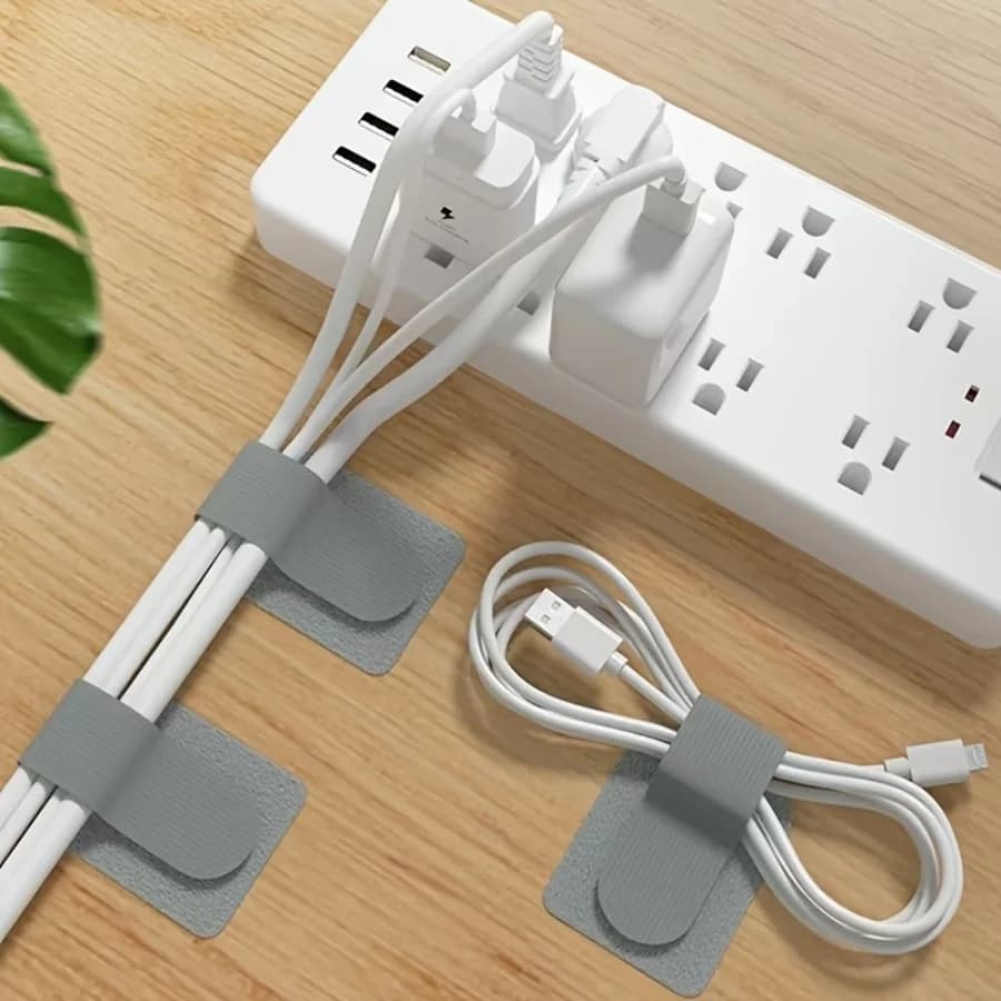 30 pezzi di fascette stringicavo in velcro - clip autoadesive per il fissaggio dei cavi - organizer per cavi di rete