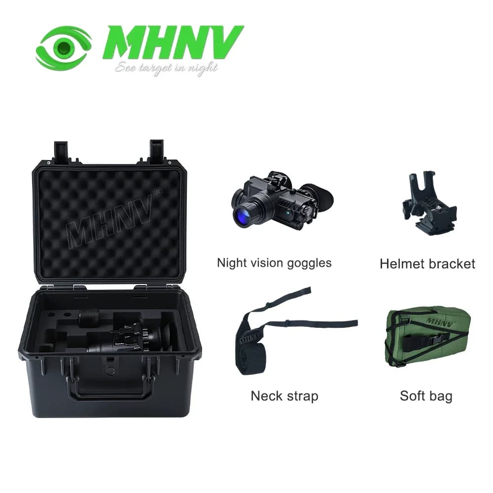 Bestseller MHNV FOV40 FOM1300 GEN 2 Visore Notturno Binoculare con Fosforo Verde Senza Auto-Gating, Occhiali per Visione Notturna PVS-7