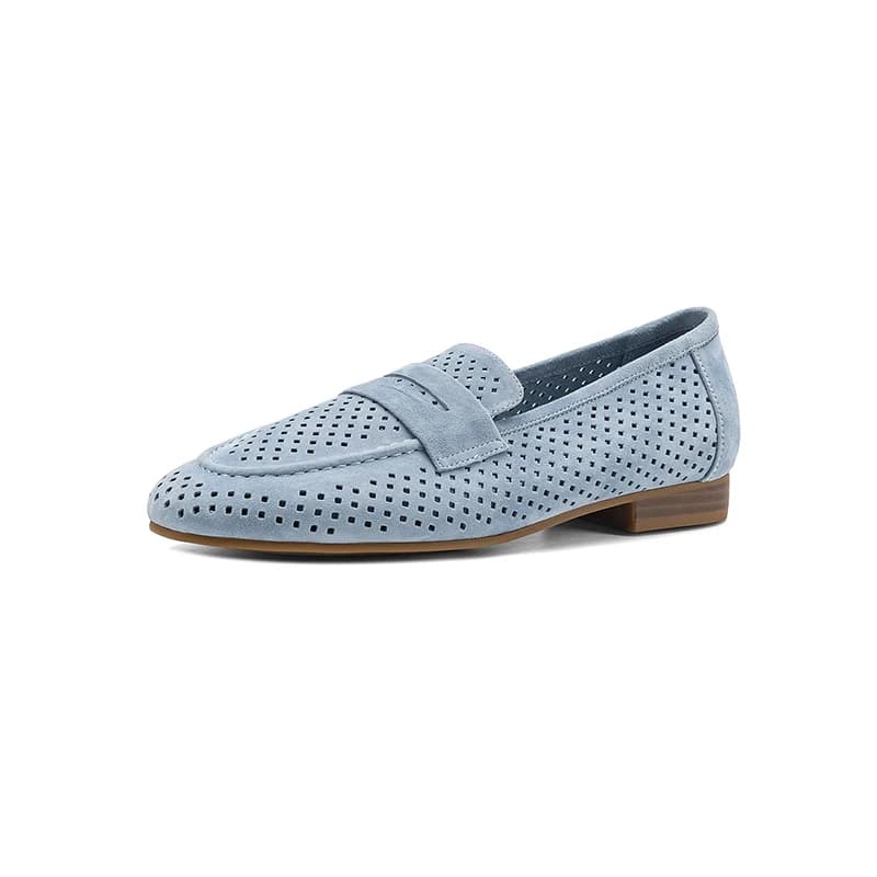Flat Shoes Spring Women's Solid Color Mesh Comfortable and Breathable Lazy Loafers Lightweight Vacation Casual Walking Shoes