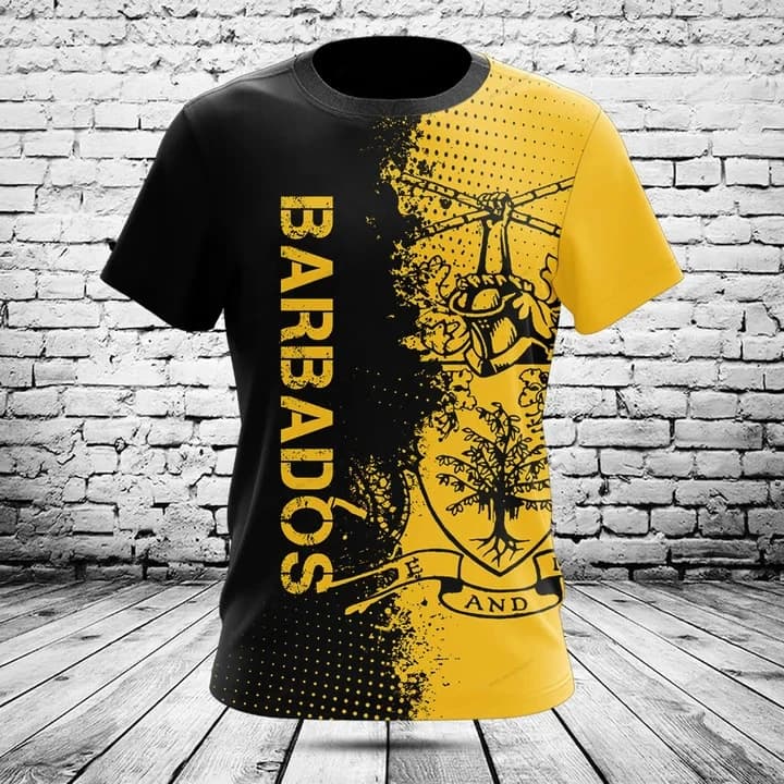 Customized Summer Casual Barbados Graphic T-shirts Men's Fashion Cool E-Sports Jersey Soft Short Sleeve Tops Fast Dry Sportswear