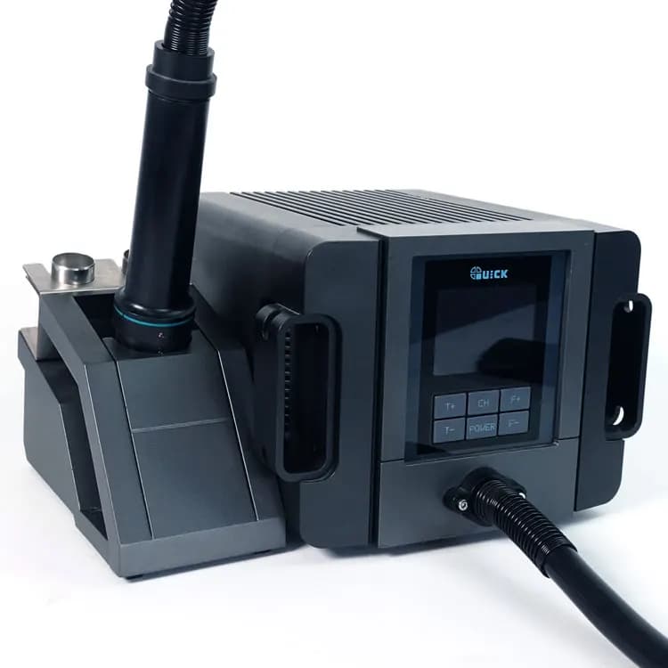QUICK TR1300A 110V/220V 1300W Intelligent Lead-Free LED Desoldering Station Digital Display Soft Wind Hot Air Heat Gun