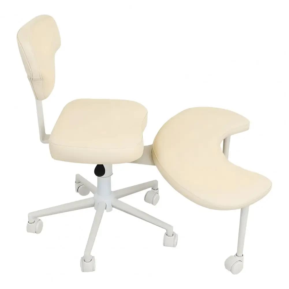 Comoda sedia da ufficio con ruote e gambe incrociate, sedia da scrivania con supporto lombare e altezza regolabile