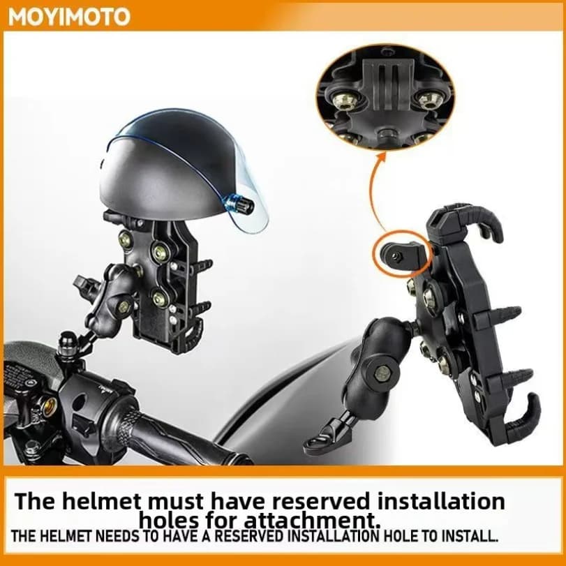 Supporto per Telefono da Moto con Copertura Antipioggia Estesa, Nuovo Accessorio Modificato per Casco di Veicoli Elettrici, Impermeabile e Parasole